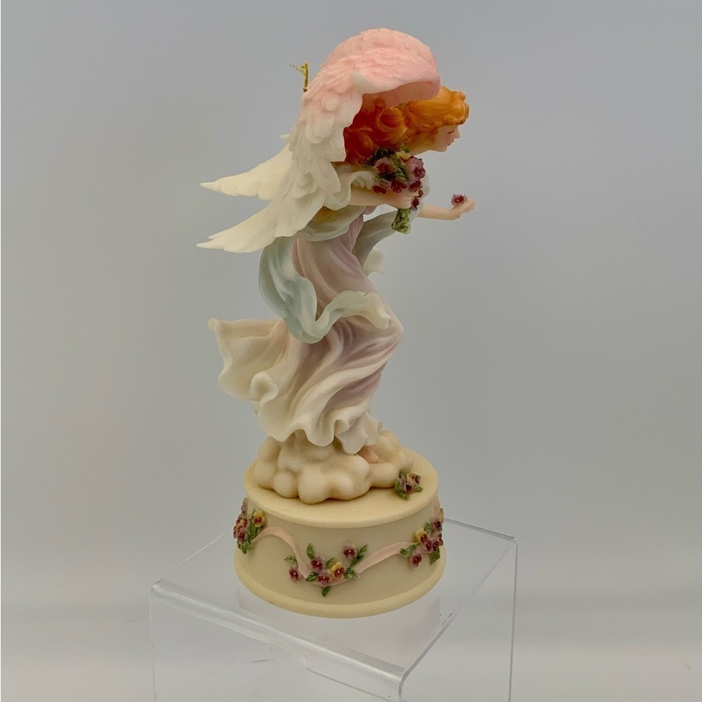 Roman Seraphim Angel Pansy 2000 Limited Edition Daisy 2 Pc Set Figurine And Base - Picture 6 of 10